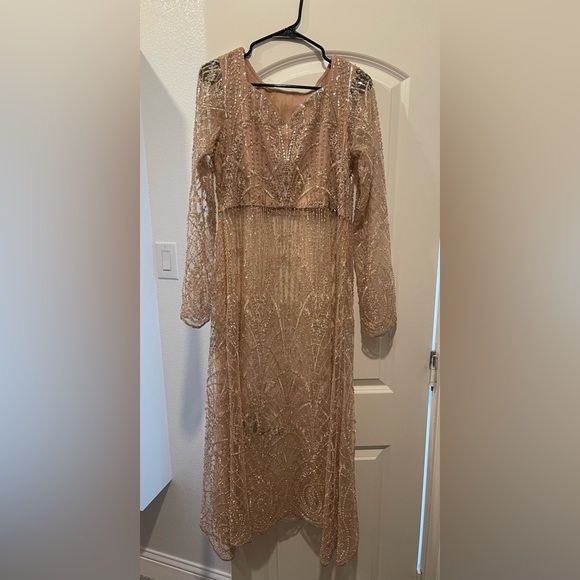 Brand New Heavy Formal Blush Pink Anarkali. - Picture 3 of 3